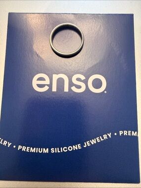 Enso Women's Silicone Ring in Silver Size 6